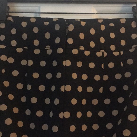 Ann Taylor Loft Black and Tan Polka Dot Skirt - Picture 4 of 8